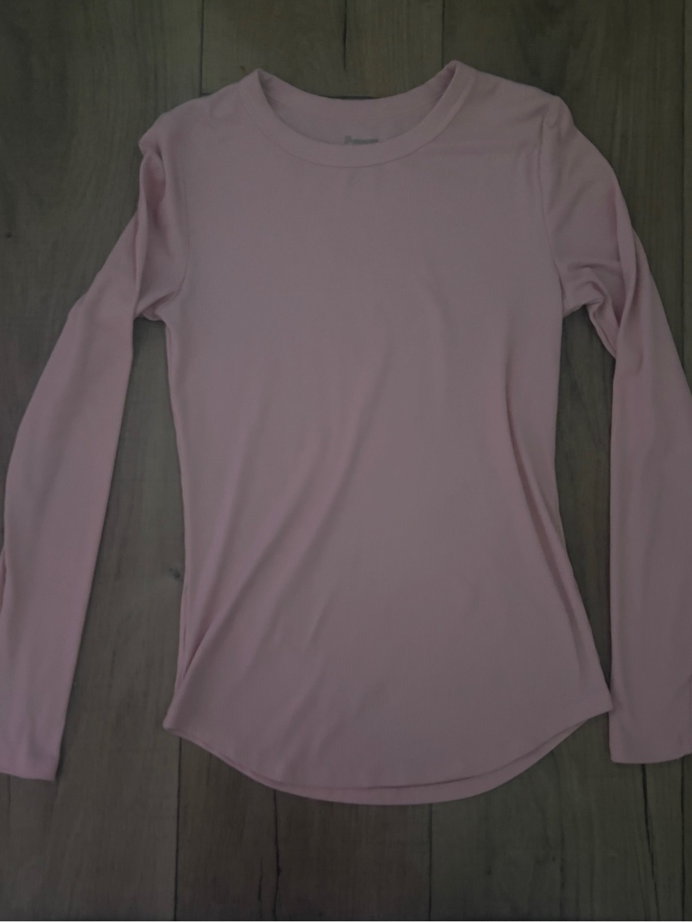 No Boundaries Long Sleeve Crewneck Top - Light Pink